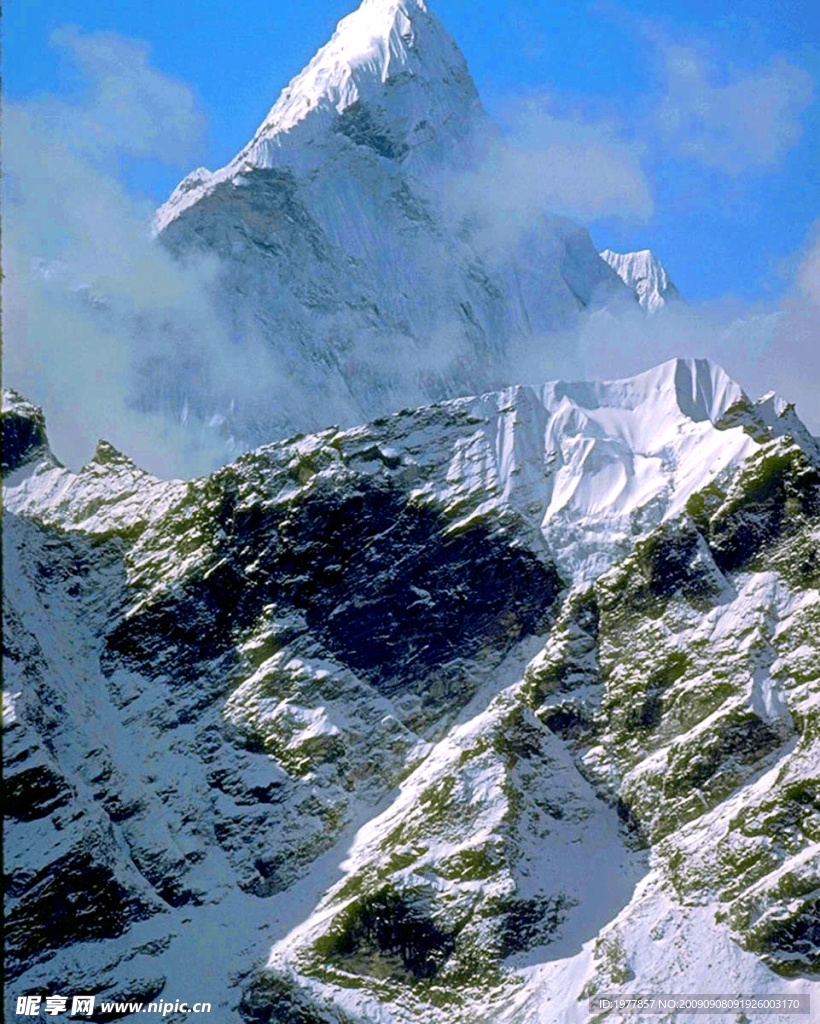 雪山 蓝天