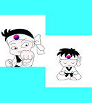 学跆拳道的小孩