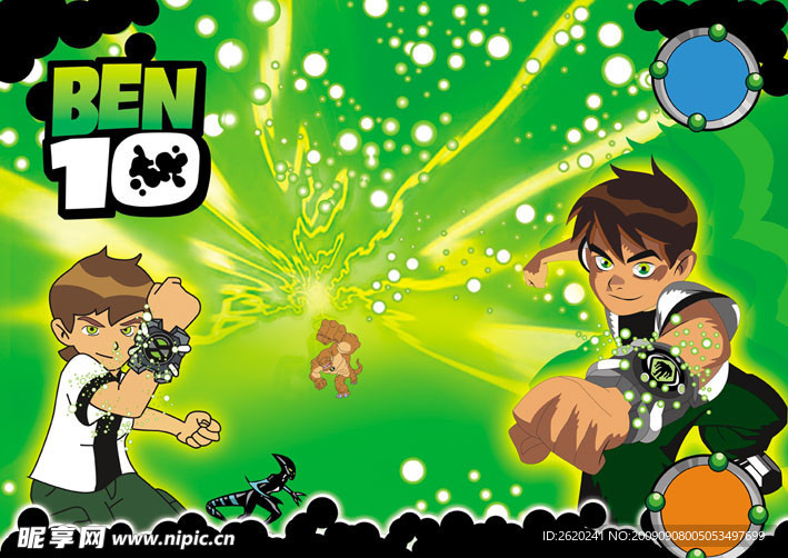 ben 10 主角人物与怪兽和背景
