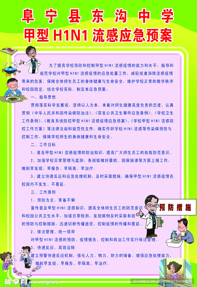 甲型H1N1流感应急预案