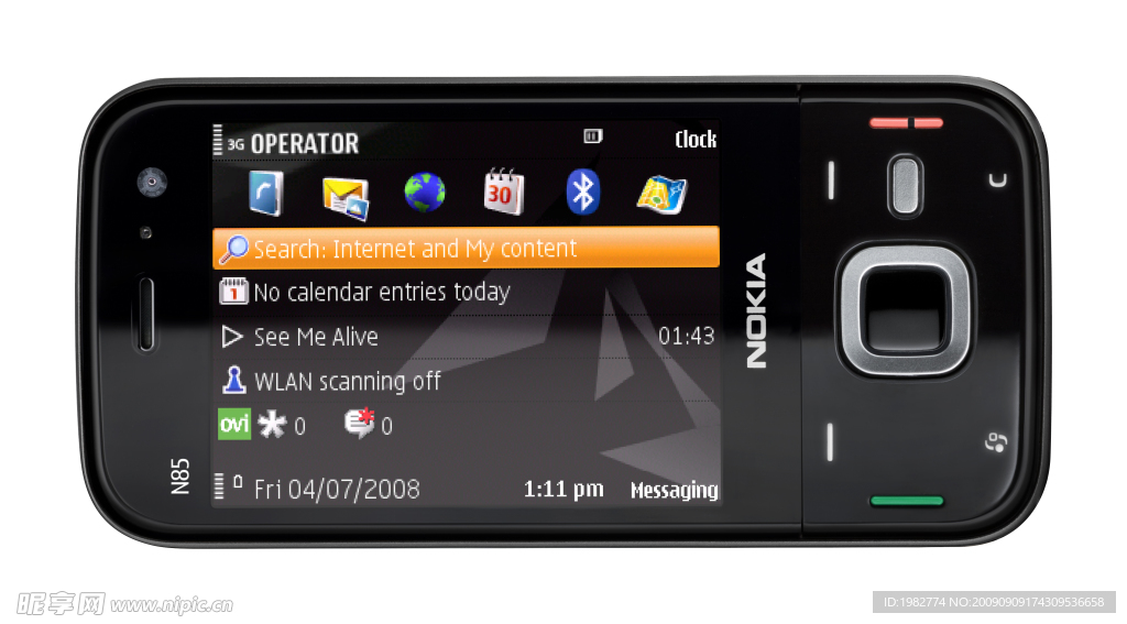 诺基亚NOKIA N85手机高清图片
