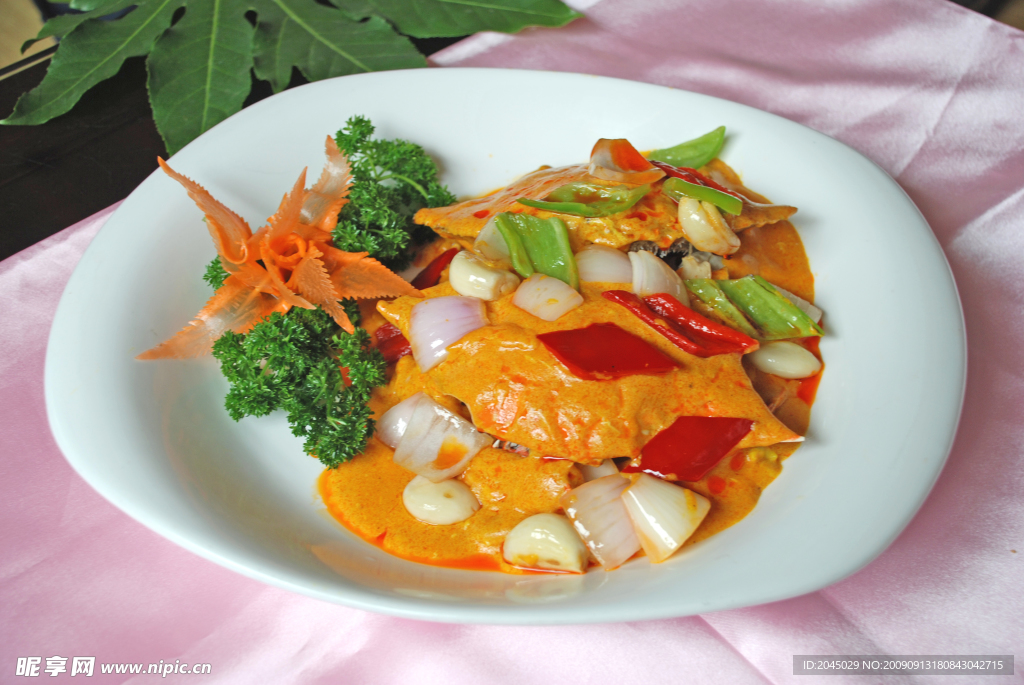 泰黄咖喱蟹清晰