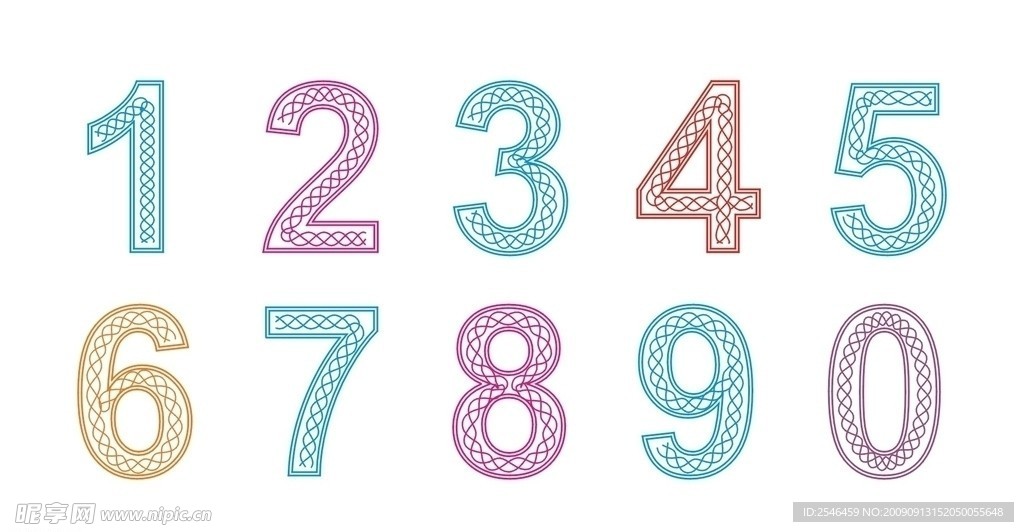数字团花