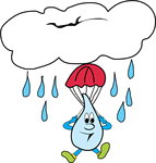 打降落伞的小雨点
