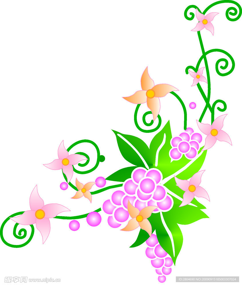 葡萄花边