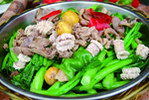 菜心炒鸡杂