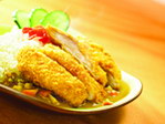 咖喱香酥腿排盖饭