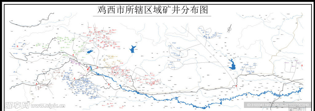鸡西矿井分布图