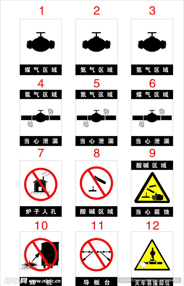 工厂生产安全标志