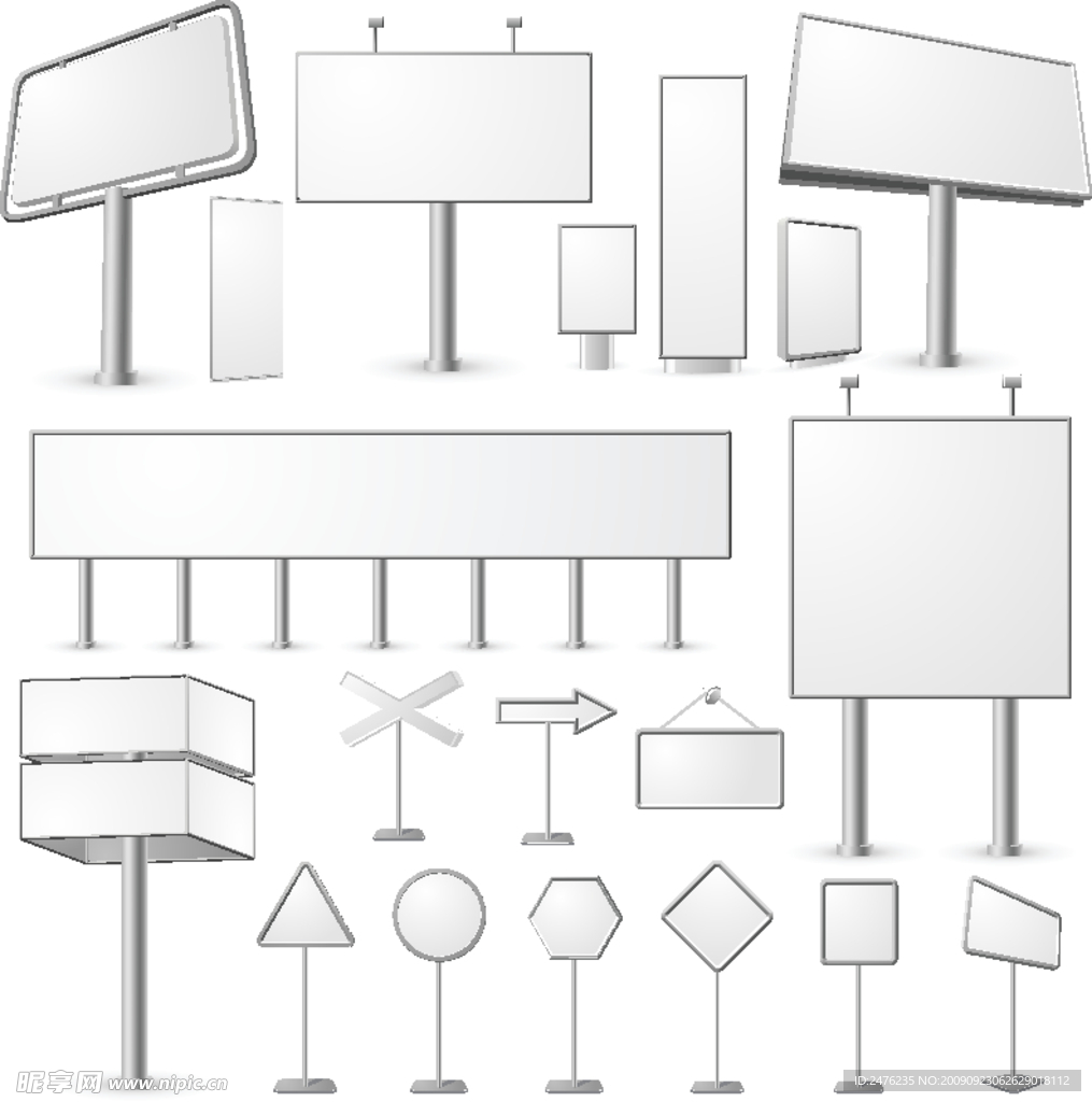 空白广告牌系列矢量素材