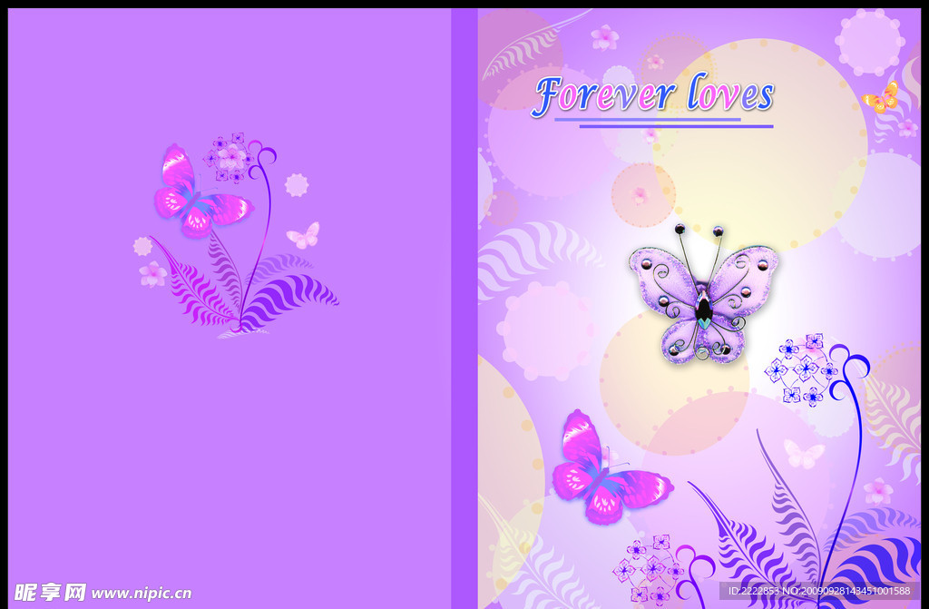 花与蝴蝶本子封面
