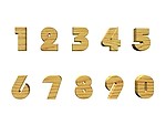3D木纹数字