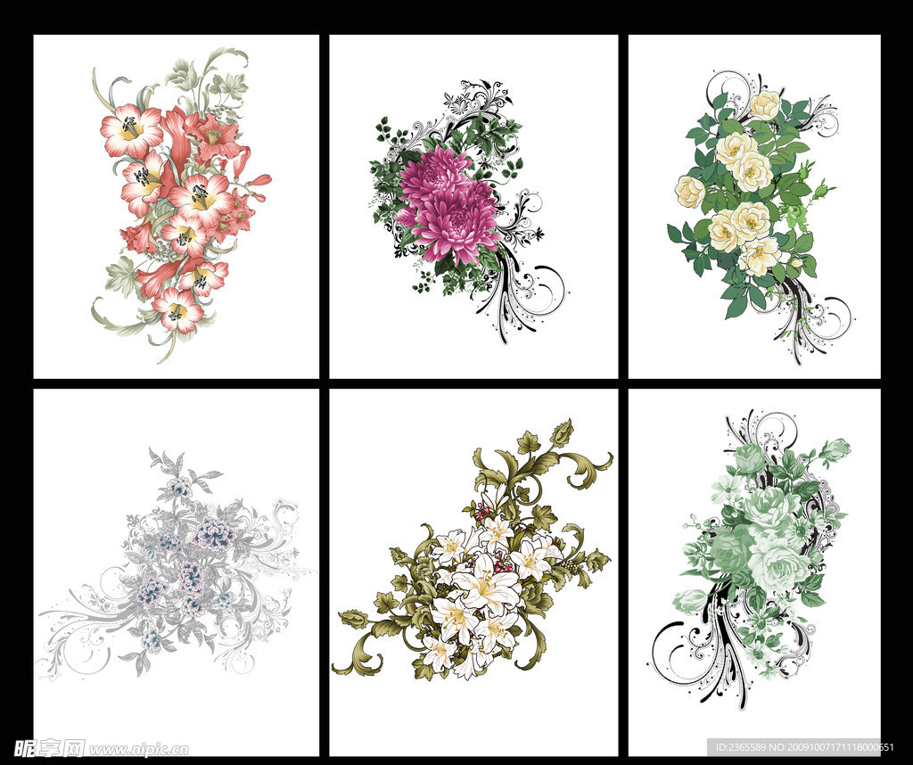 手绘鲜花