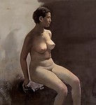 人体油画（郭润文 画室的女人体）
