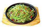 铁板豆角烧