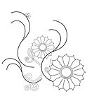 向日葵花矢量