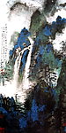 黄山人字瀑