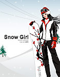 滑雪美女