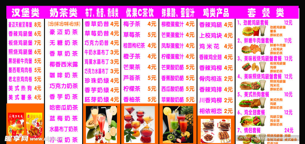 价格表