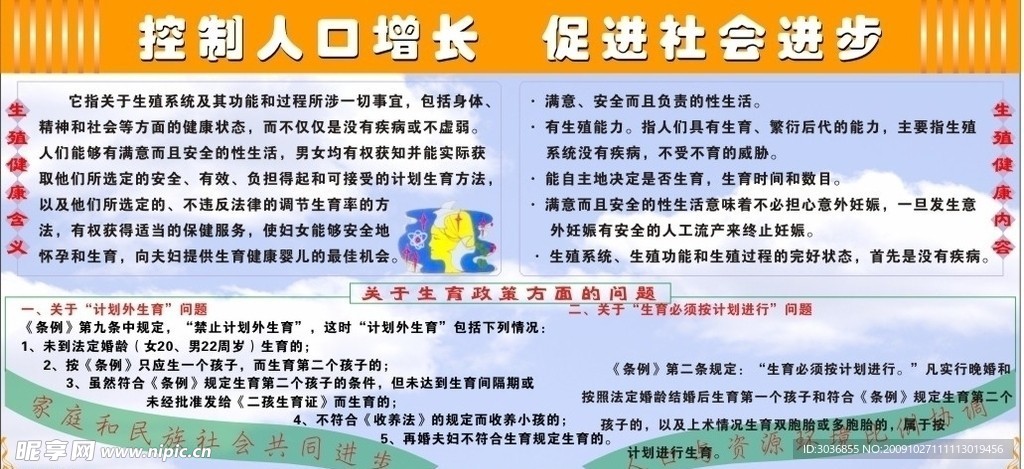 控制人口数量展板宣传广告