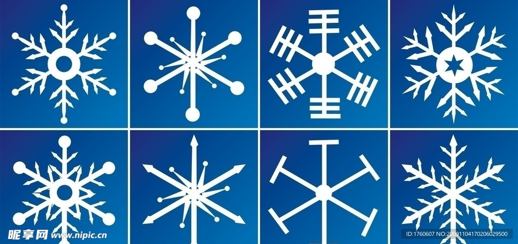 圣诞雪花矢量元素