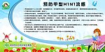 社区预防流感宣传展板背景广告