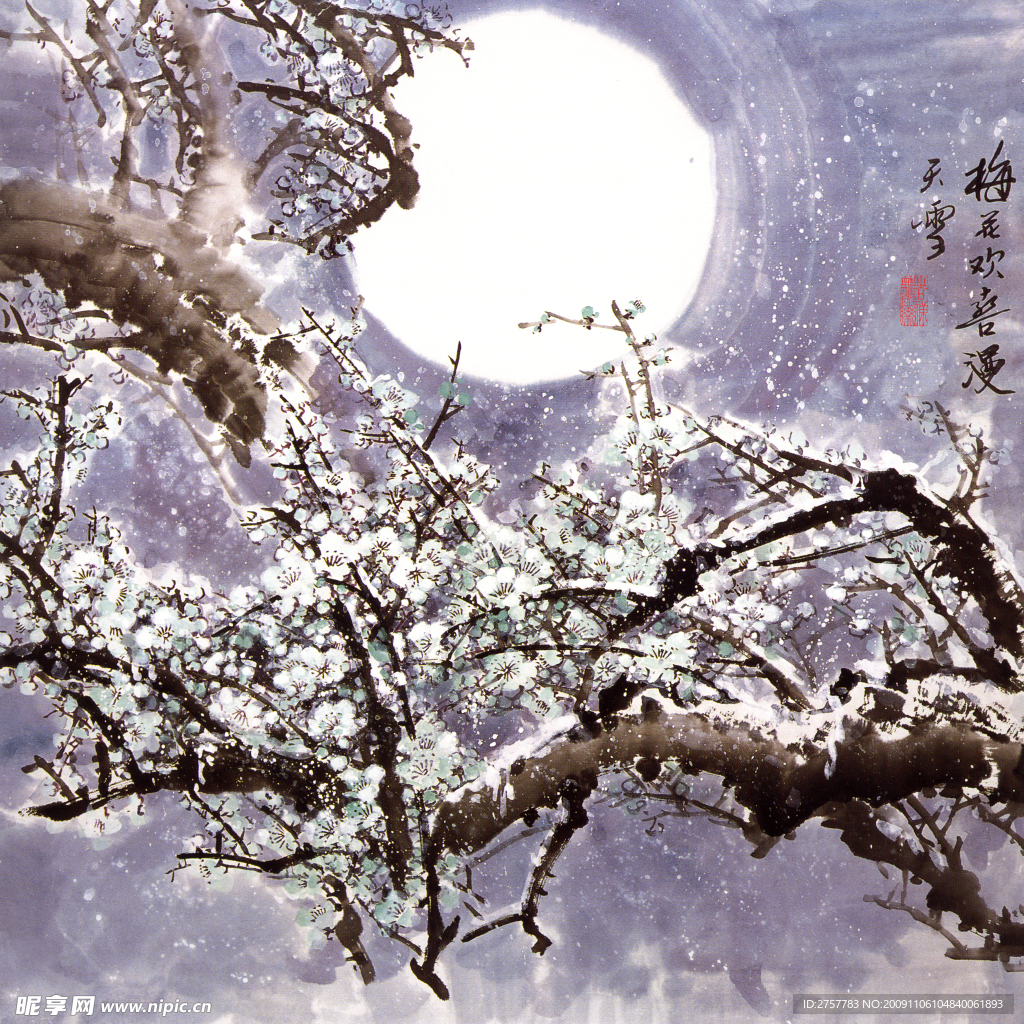 梅花欢喜满天雪