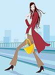 插花 时尚男人 都市美女