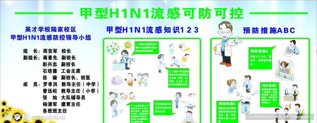 H1N1宣传栏