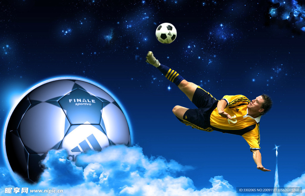 踢足球广告创意设计