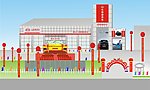 BYD 比亚迪 开业庆典整体效果 舞台背景