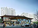 现代古建门头效果图