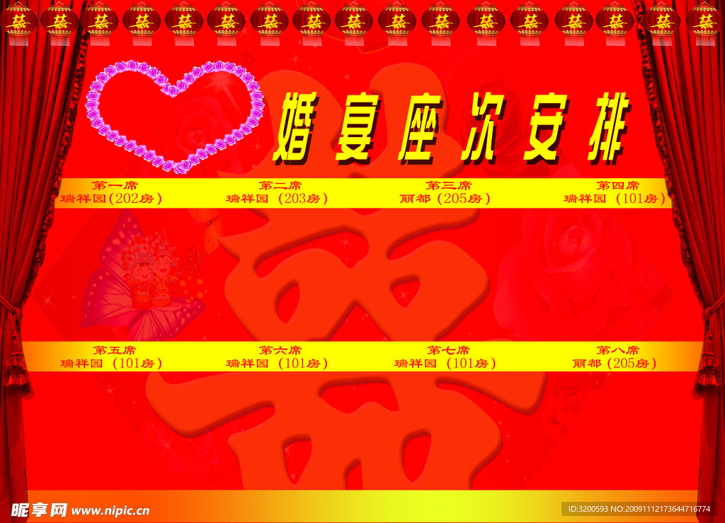 婚宴座次安排