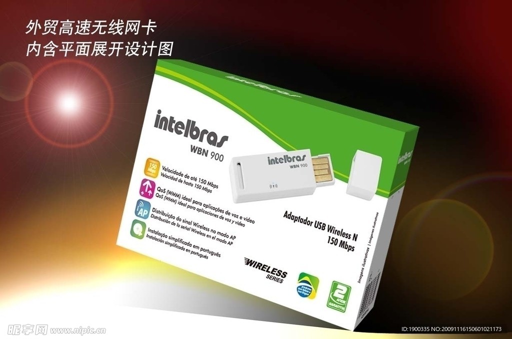 外贸高速无线网卡包装