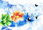 绚彩花纹背景