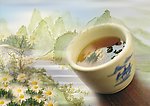 茶 水墨画
