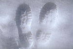 雪地中的脚印