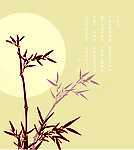 夜晚竹叶