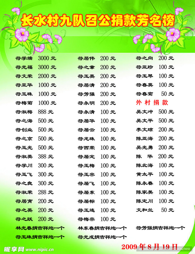 芳名榜