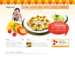 橙色美食网站模板