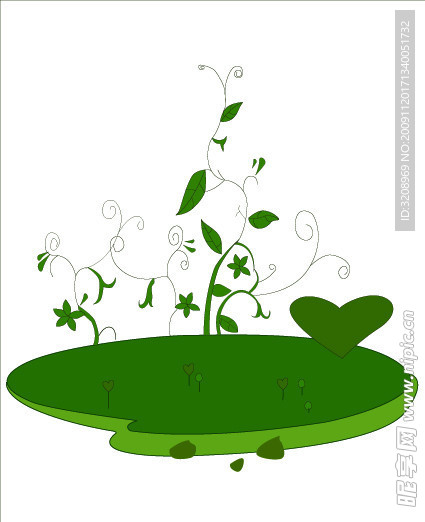 矢量 花纹 弯纹