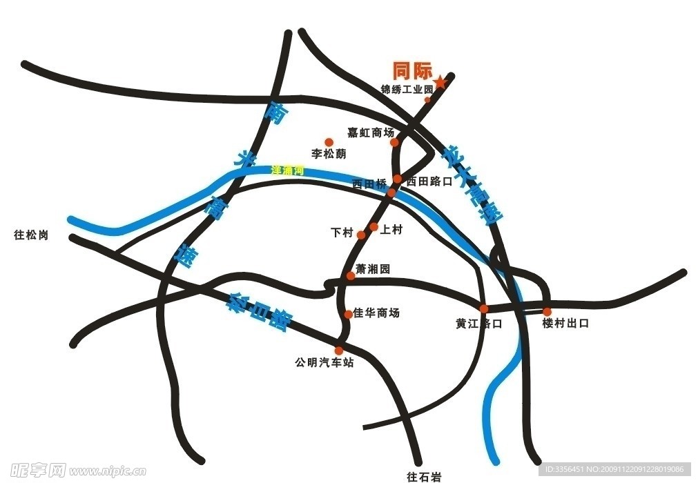 深圳市公明线路图