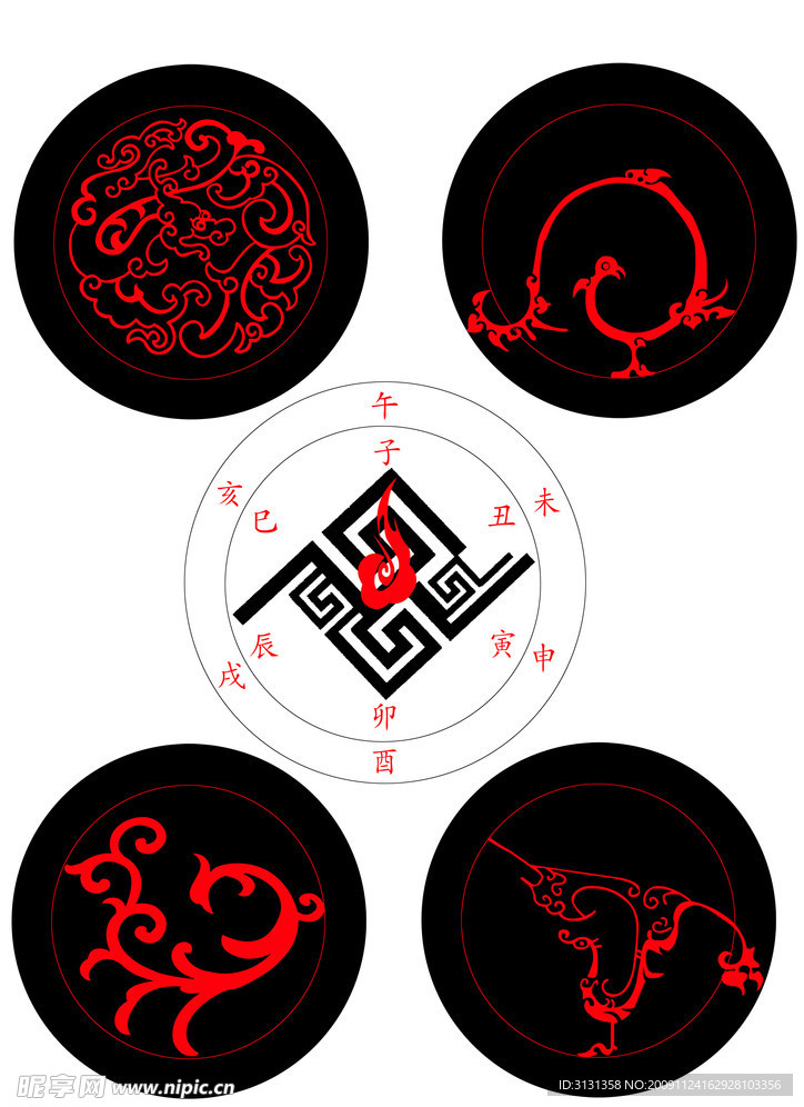 漆器纹样盘子