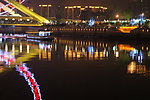 海河夜色画卷
