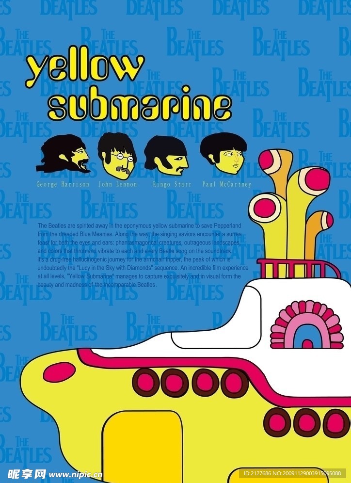 Beatles海报 yellow submariner