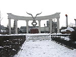 雪中的雕塑
