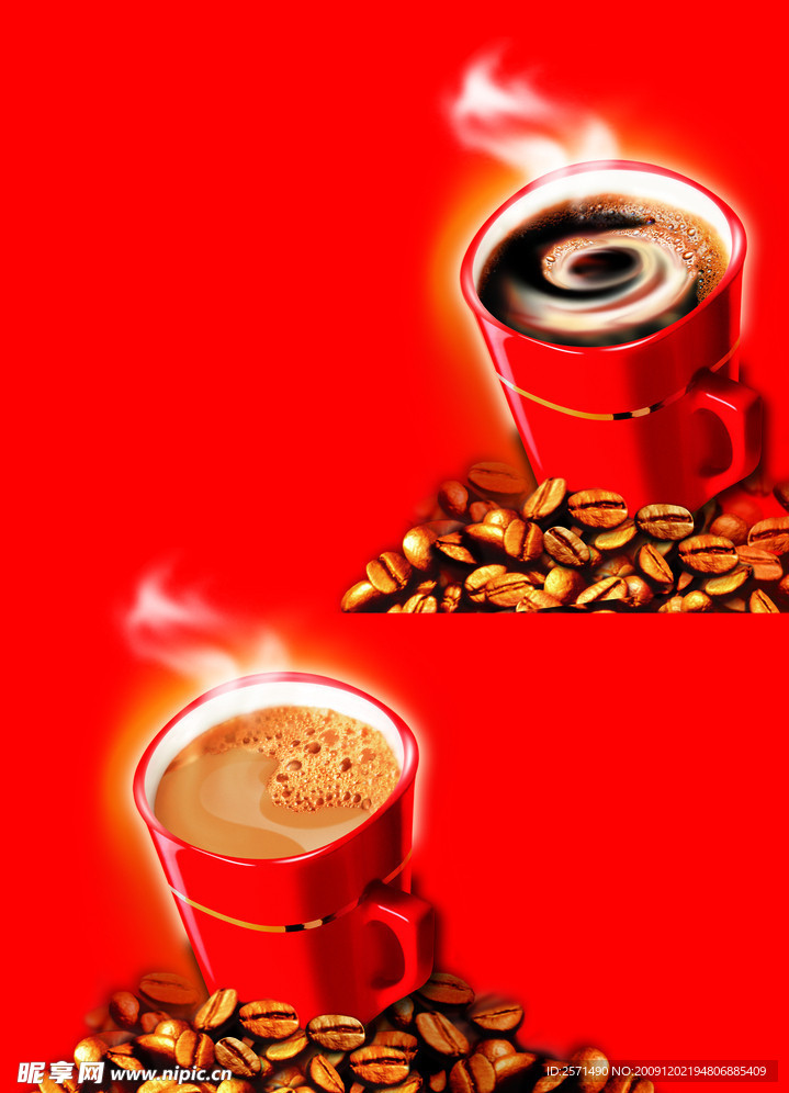 咖啡元素_咖啡豆_ 咖啡杯