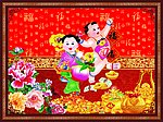 喜庆童子 节日素材