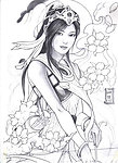 素描美女