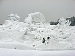 哈尔滨冰雪展雪雕《圣诞老人》